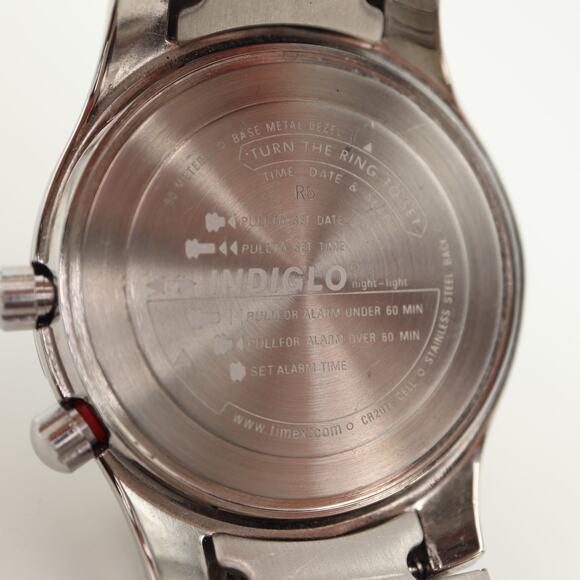 Timex Expedition Alarm Bezel Indiglo Stainless Steel 40mm Watch w New Battery - Picture 14 of 14